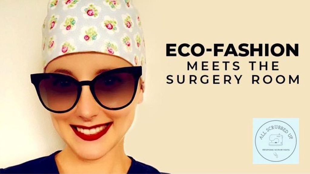 eco fashion, vet candy, scrub hat, scrub cap, theatre, vet, reusable