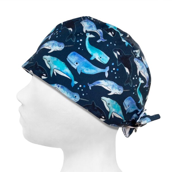 whale scrub hat